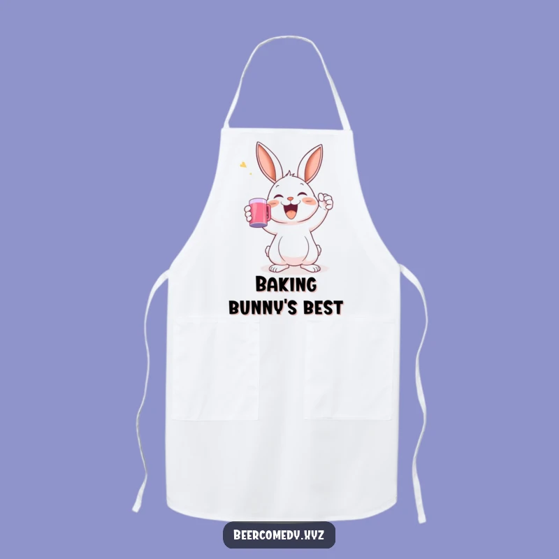 Funny Rabbit Toast Apron: Kitchen Celebration with Joyful Bunny, Practical Funny Gift