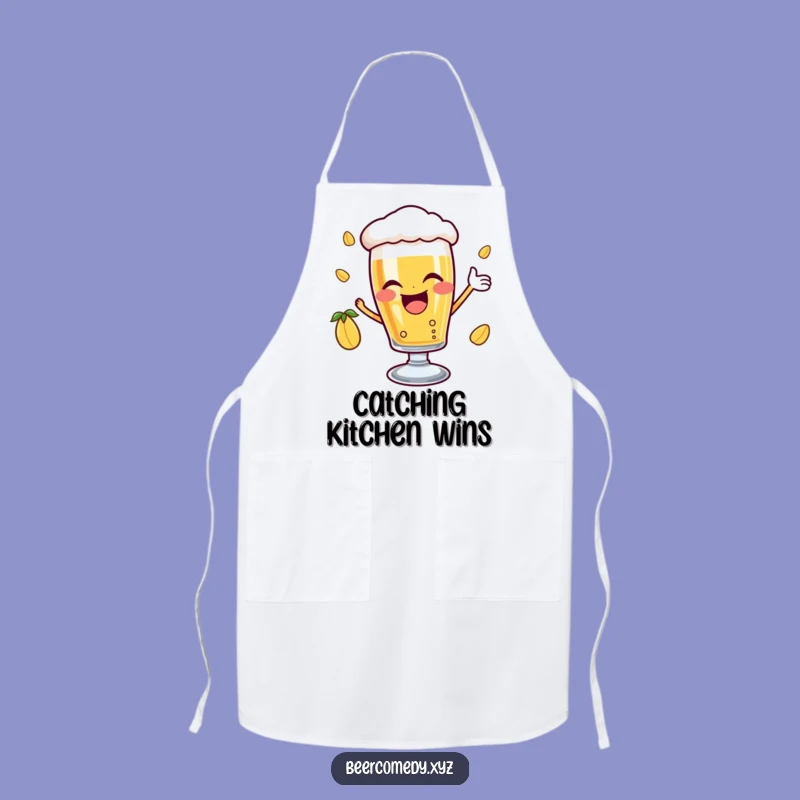 Funny Beer Glass Wink Apron: Kitchen Joy with Hoppy Winks, Perfect Gift!