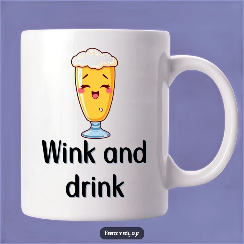 Funny Wobbly Wheat Beer Mug - A Playful Wink for Beer Enthusiasts