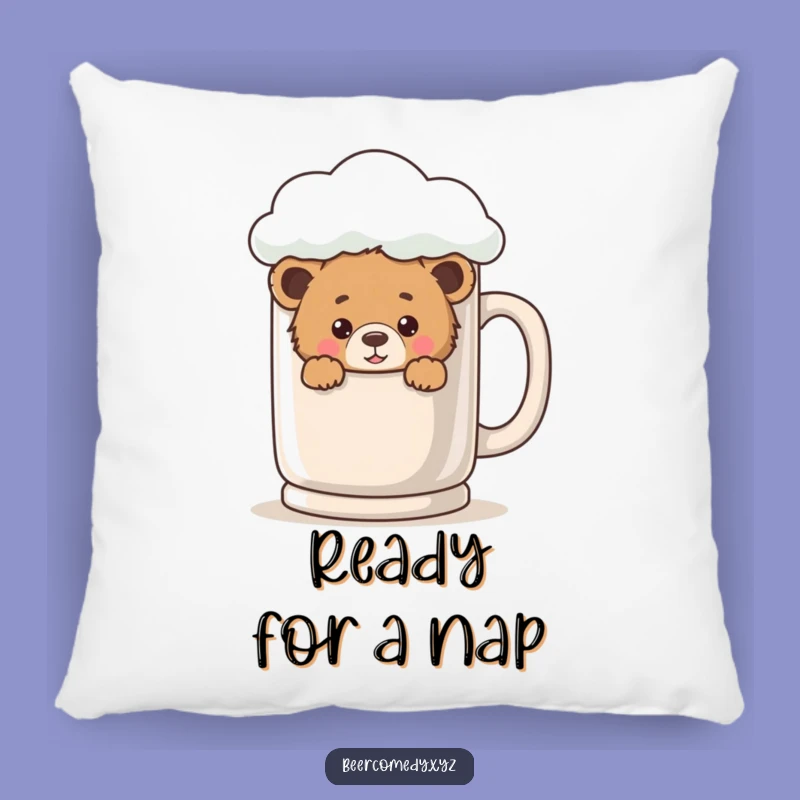 Funny Bear Cub Pillow: Soft Cub Cushion, Cozy Funny Gift