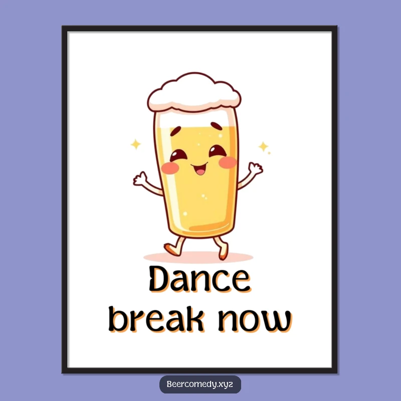 Funny Giggling Lager Glass Digital Art - Instant Joyful Decor for Your Space