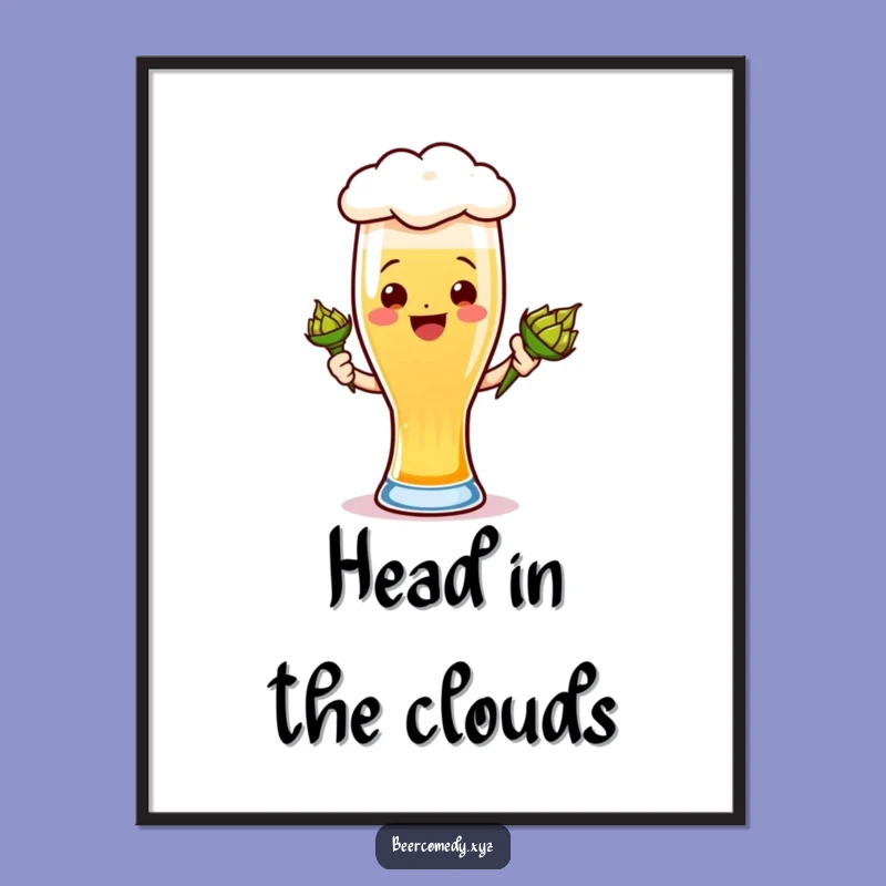 Funny Joyful Ale Glass Digital Art - Instant Download for Beer Lover's Joy