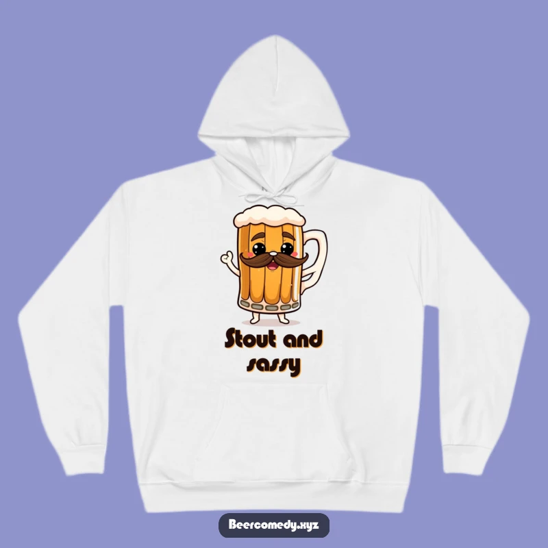 Funny Dancing Stout Mug Hoodie - Warmth and Whimsy for Beer Aficionados