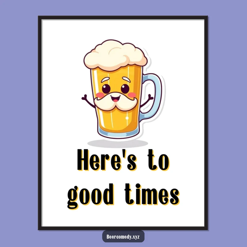 Free Printable Wall Art: Funny Beer Mug Jig, Hilarious Downloadable Decor for Your Home!