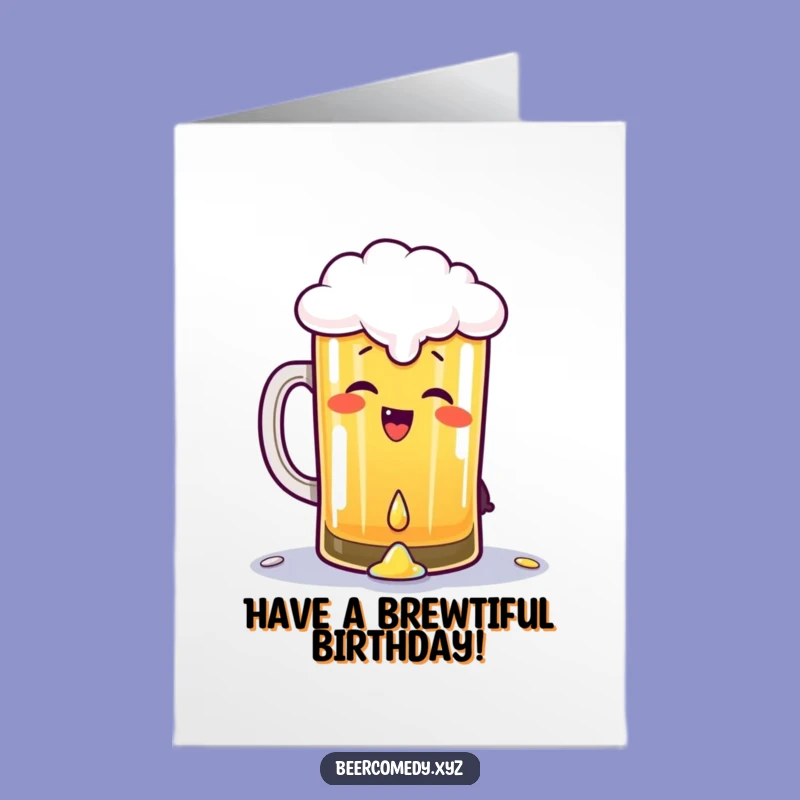 Free Printable Birthday Card: Giggling Beer Pint for a Hilarious Downloadable Gift!
