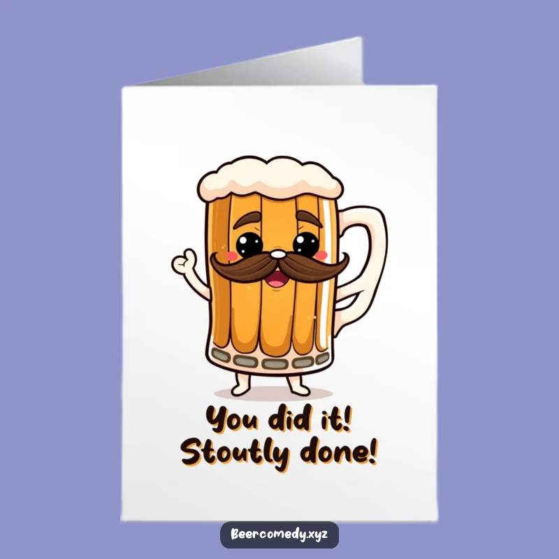 Free Printable Congrats Card: Dapper Stout Mug Cheers Downloadable Gift