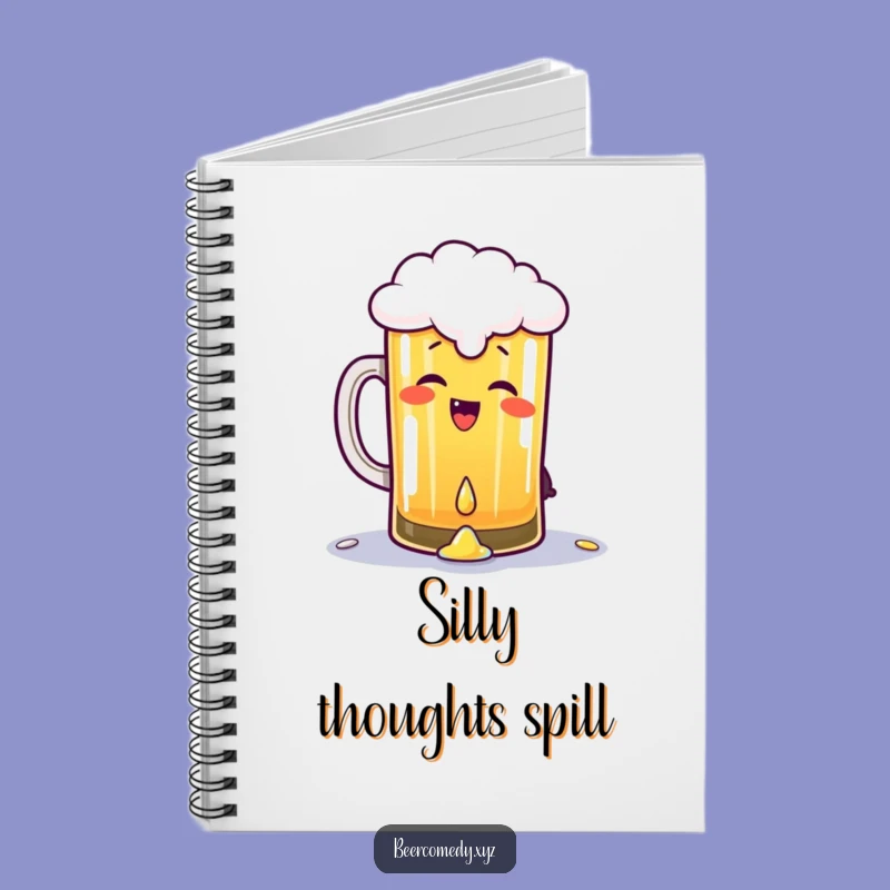 Funny Giggling Beer Pint Notebook: Jot Down Laughs, Spilling Drops, Perfect Gift!