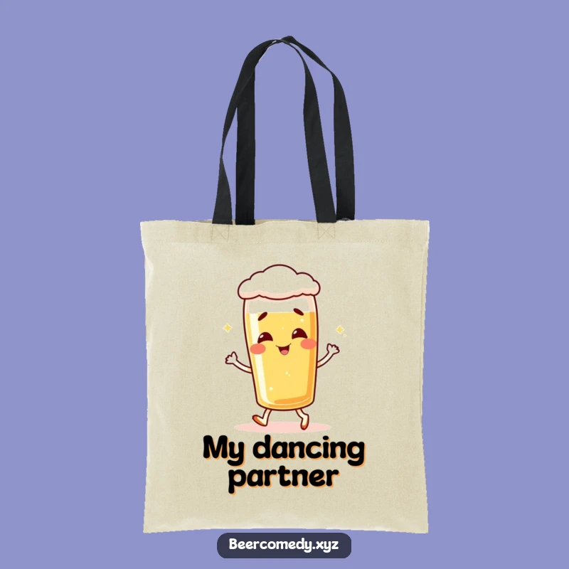 Funny Giggling Lager Glass Tote Bag - Carry Your Fun and Essentials