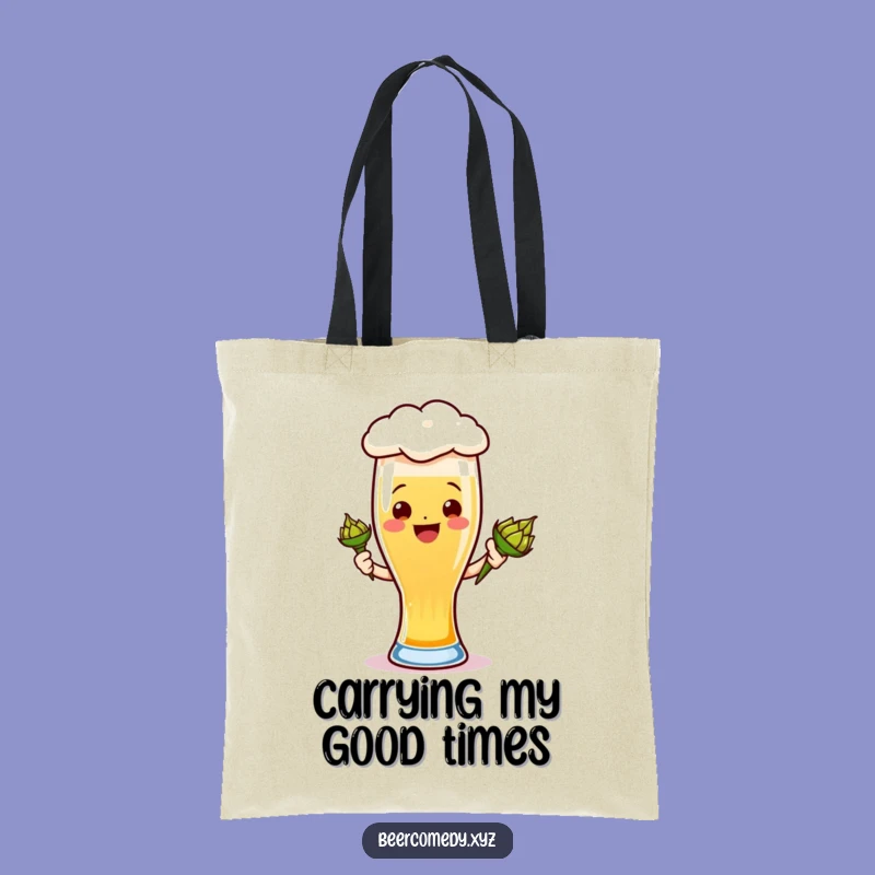 Funny Joyful Ale Glass Tote Bag - Carry Your Fun and Beer Gear Here