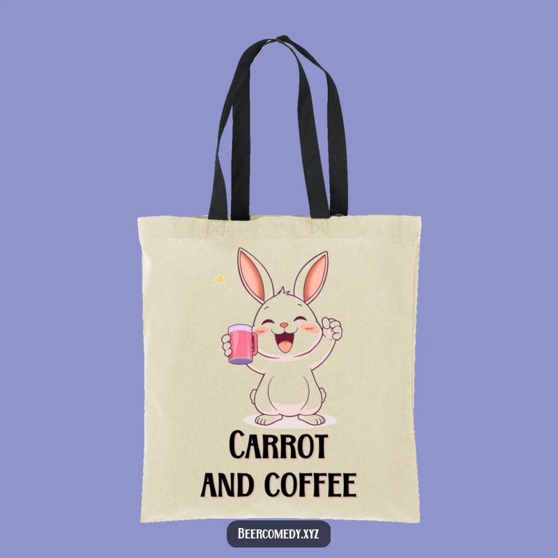 Funny Rabbit Toast Tote Bag: Chic Bag with Joyful Bunny, Perfect Funny Gift