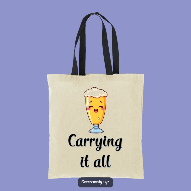 Funny Wobbly Wheat Beer Tote Bag - carry Your Essentials with a Wink