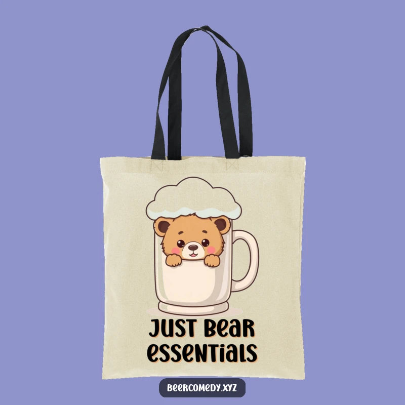 Funny Bear Cub Tote Bag: Cute Cub Peek-a-Boo Bag, Perfect Funny Gift